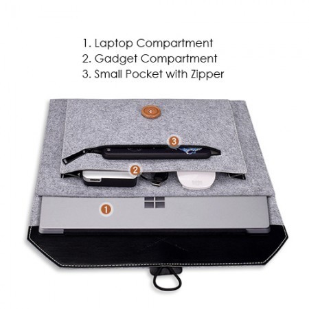 13" Premium Felt Laptop Macbook Sleeve 03